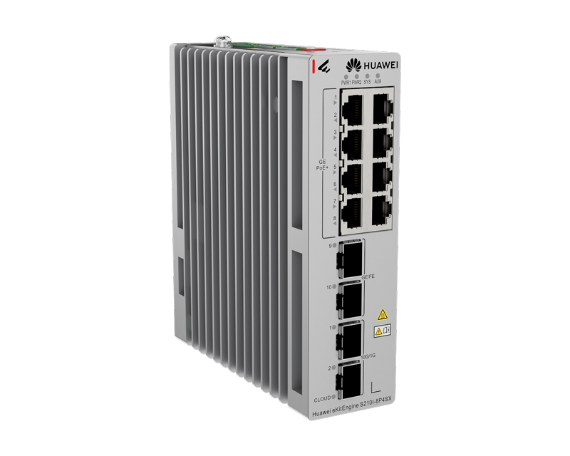 Huawei eKitEngine S210I-8P4SX industrijski PoE+ svič, 10G SFP+