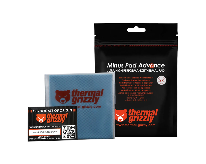 Thermal Grizzly Minus Pad Advance termalne podloge 100 × 100 × 0,5 mm, 2 kom
