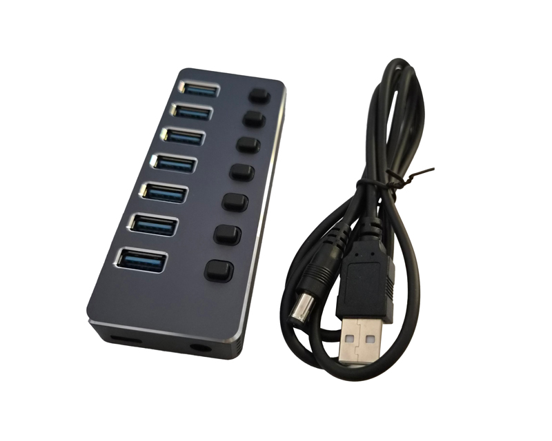 E-Green OST06971 USB-C hub sa 7 USB 3.0 portova 5 Gbps