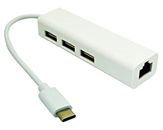 E-Green KON00306 USB-C hub sa 3 USB 2.0 porta i Fast Ethernetom