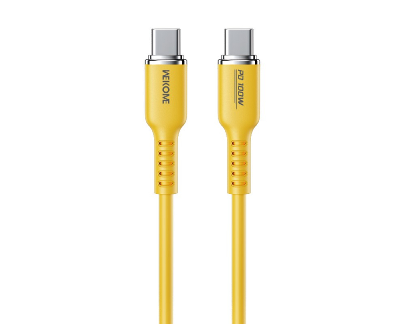 WEKOME WDC-11 žuti USB-C na USB-C silikonski kabl, 1,2 m, 100 W