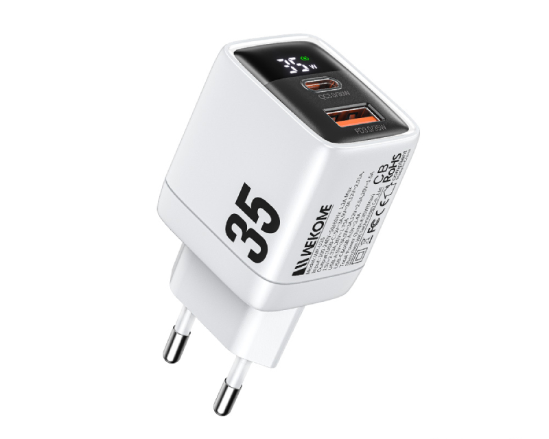 WEKOME WP-U25 GaN punjač 35 W sa USB-C i USB-A priključcima