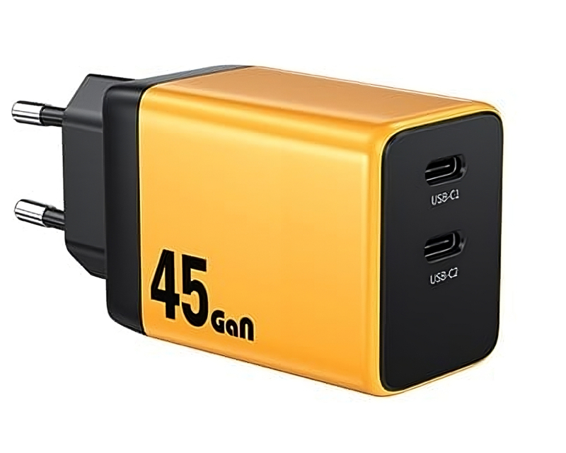 WEKOME WP-U33 GaN USB-C punjač 45 W, žuti