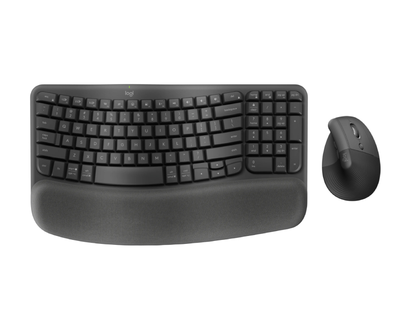 Logitech Wave Keys and Lift Combo US tastatura i vertikalni miš