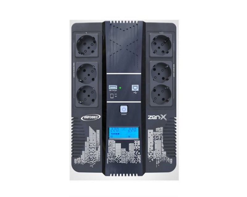 Infosec Zen-X 800 FR/SCHUKO UPS 800 VA / 480 W sa AVR regulacijom