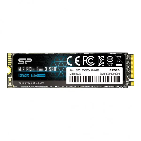 Silicon Power A60 512 GB M.2 NVMe PCIe Gen3 SSD