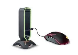 Rampage RM-H66 RGB stalak za slušalice sa USB hubom i mouse bungee držačem