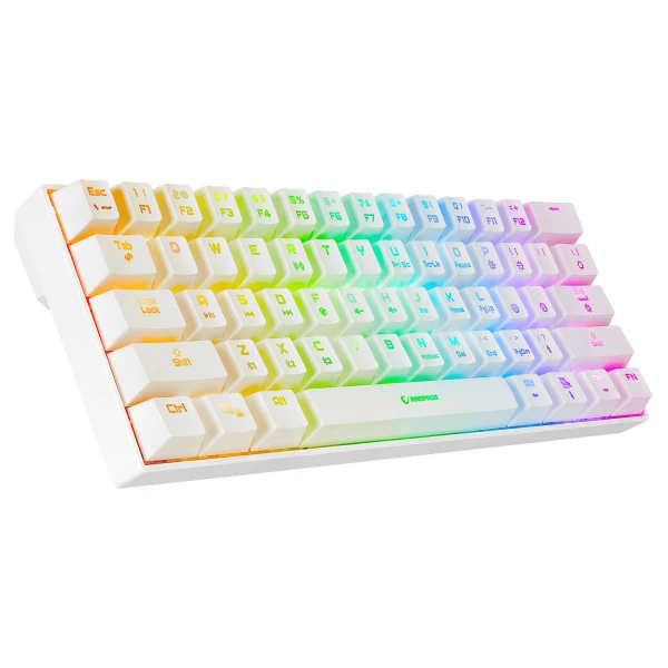 Rampage B-ATOM KB-RX63 bela mini mehanička tastatura, Red switch, Bluetooth i USB-C