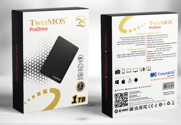 TwinMOS ProDrive TM1000GPD eksterni HDD 1 TB USB 3.0
