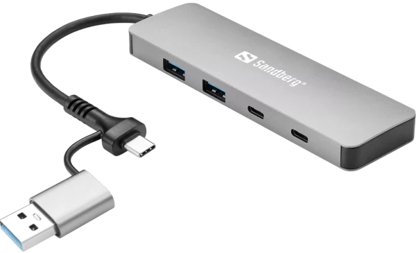 USB hub Sandberg 136-64, USB-C/A na 2×USB-A i 2×USB-C