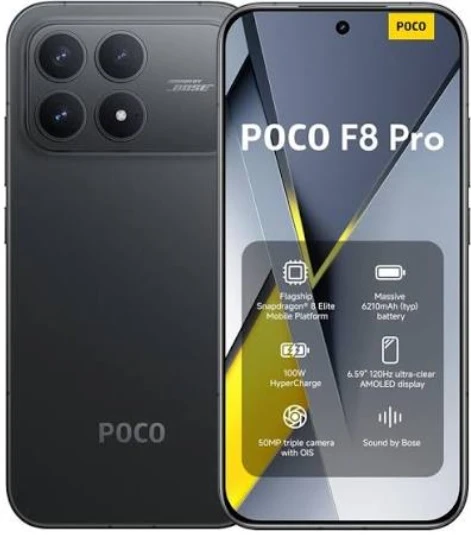 Xiaomi POCO F8 Pro 5G 12/256 GB crni, AMOLED 120 Hz
