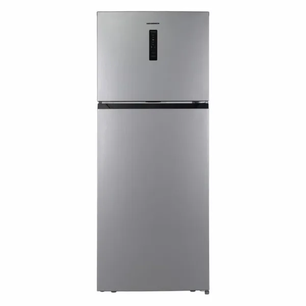 Heinner HF-HM415NFSE++ No Frost inverter frižider sa zamrzivačem gore, 415 L, srebrni