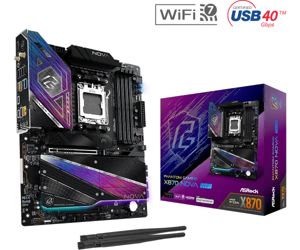ASRock X870 Nova WiFi ATX matična ploča za AMD AM5, DDR5