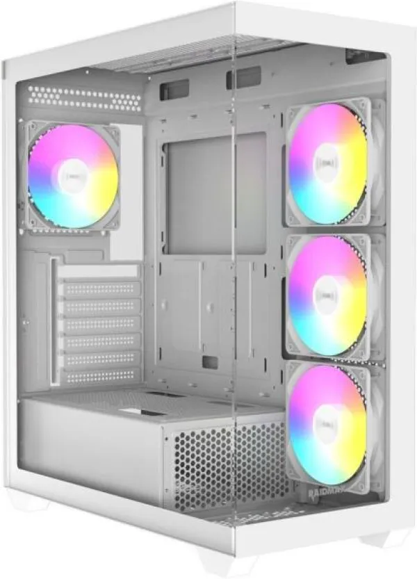 Raidmax Infinita i800TWF ARGB belo ATX kućište sa 4 ventilatora