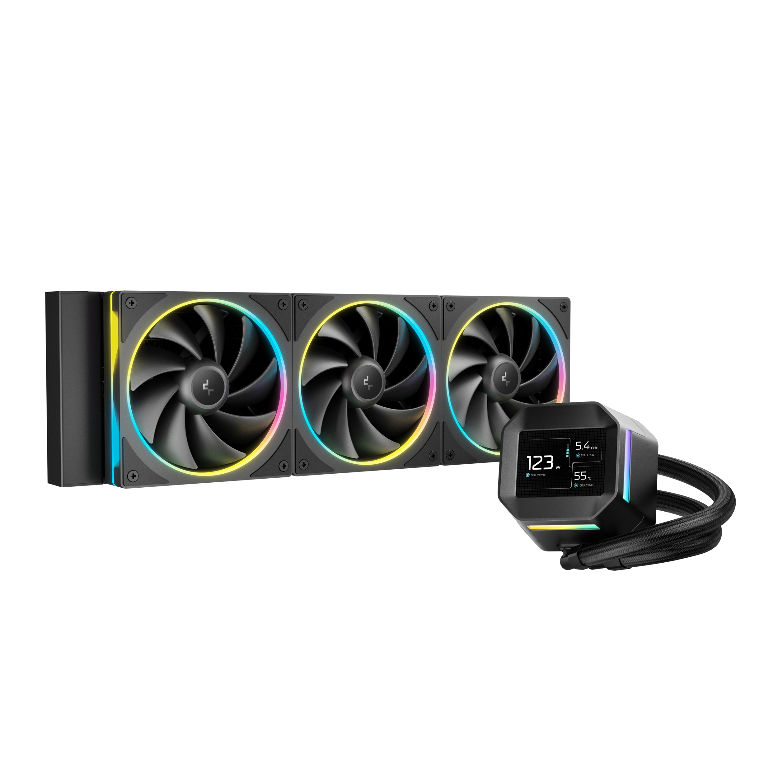 DeepCool LM360 Black 360 mm AIO vodeno hlađenje sa IPS ekranom
