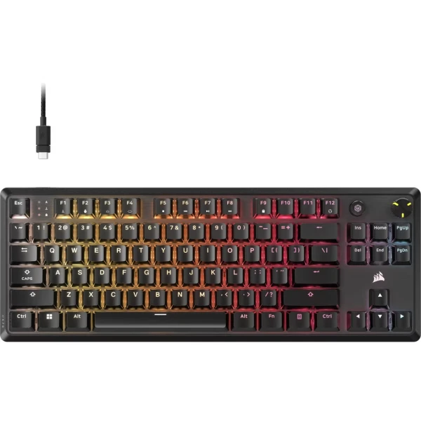 Corsair K70 CORE TKL RGB mehanička tastatura, MLX Red v2, US raspored