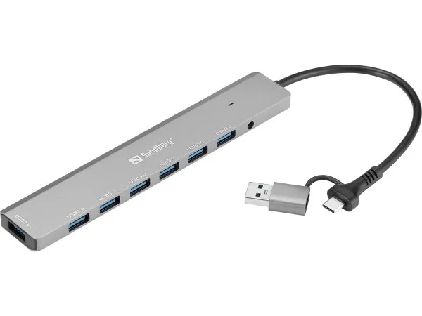 Sandberg 136-66 USB-C/A hub sa 7 USB 3.0 portova