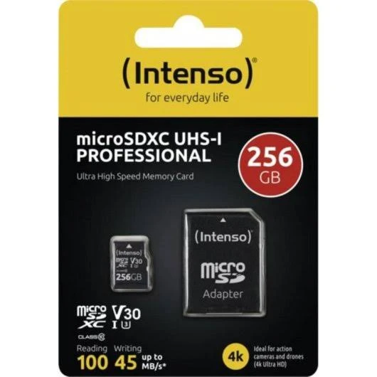 Intenso Professional microSDXC 256 GB UHS-I U3 V30 sa SD adapterom