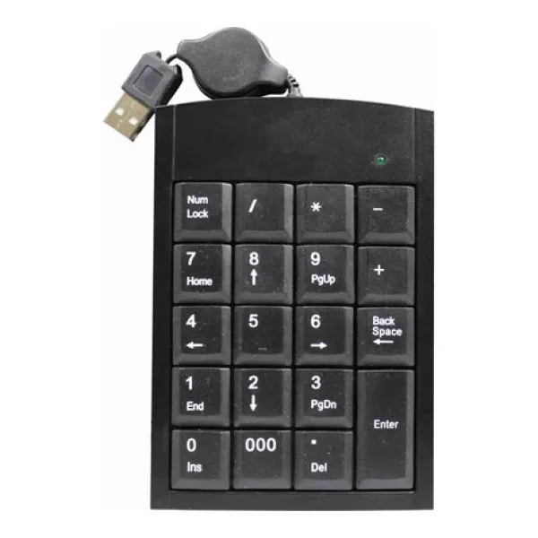 Volkano VK-20021-BK[V2] žičana USB numerička tastatura, crna, 19 tastera