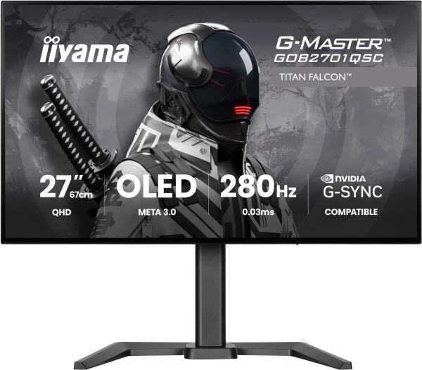 iiyama G-Master Titan Falcon GOB2701QSC-B1 27" QHD OLED gejmerski monitor 280 Hz