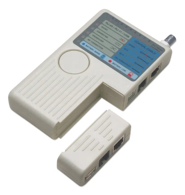Intellinet 351911 4-u-1 tester mrežnih kablova RJ11, RJ45, USB i BNC