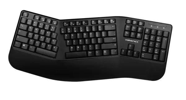 VolkanoX Ergo VK-20300-BK[V2] ergonomska bežična tastatura, US raspored