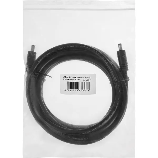 Sandberg 820-81 DC kabl 5521/5525, 3 m, do 100 W