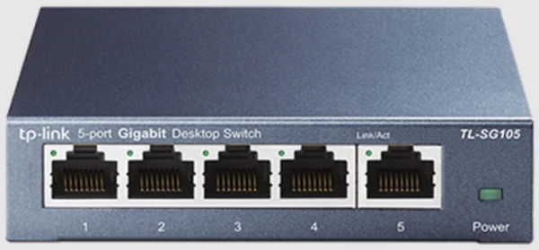 TP-Link TL-SG105 5-portni Gigabit Ethernet switch sa metalnim kućištem