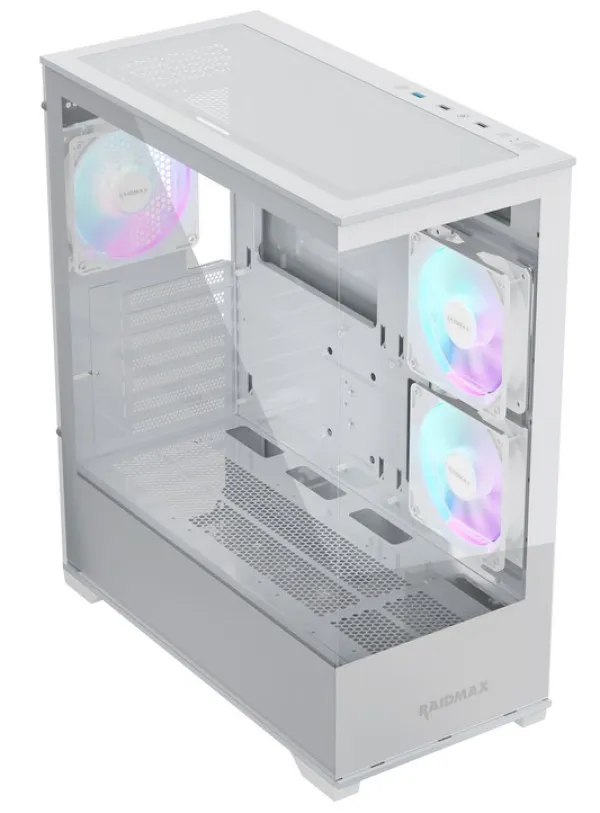 Raidmax Infinita i801 belo ATX midi-tower kuciste sa 3 ARGB ventilatora