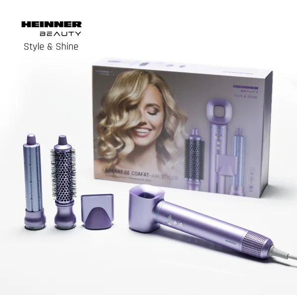 Heinner HAS-H13BLDC-V4 ljubičasti 4-u-1 styler za kosu, 1300 W
