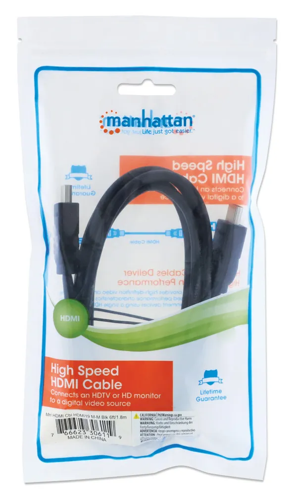 Manhattan 306119 HDMI kabl 1,8 m, 4K 30 Hz