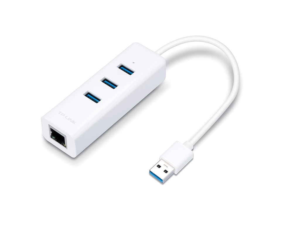 TP-Link UE330 USB hub sa 3 porta i Gigabit Ethernet adapterom