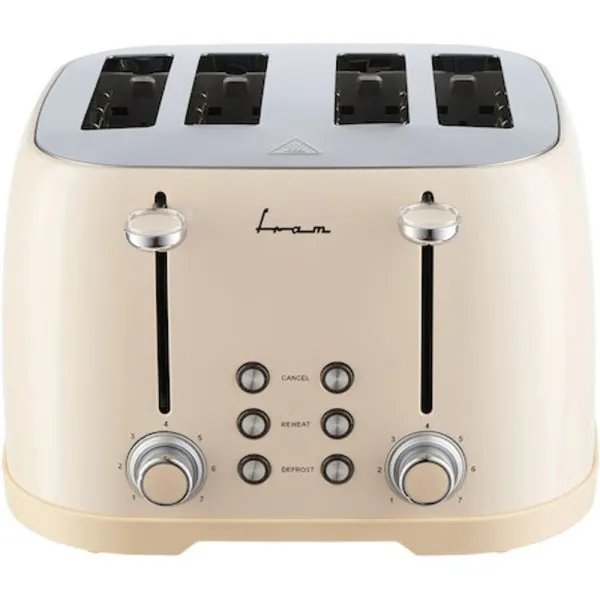 Fram FTP-800CR toster za 4 kriške, 1600 W, krem