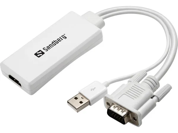Sandberg VGA + audio na HDMI konverter 1080p, 508-78