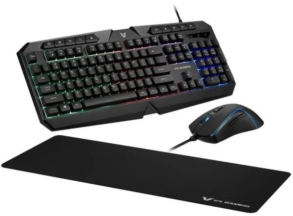 Gejmerski set Volkano VX Helios: tastatura, miš i podloga VX-148-BK