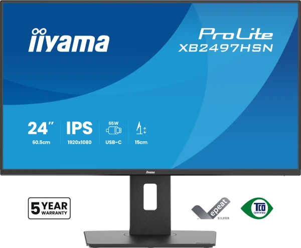 iiyama ProLite XB2497HSN-B1 23,8″ IPS Full HD monitor sa USB-C dockom