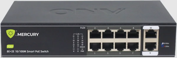 Mercury H1108PL 10-portni PoE svič, 8 PoE + 2 uplink