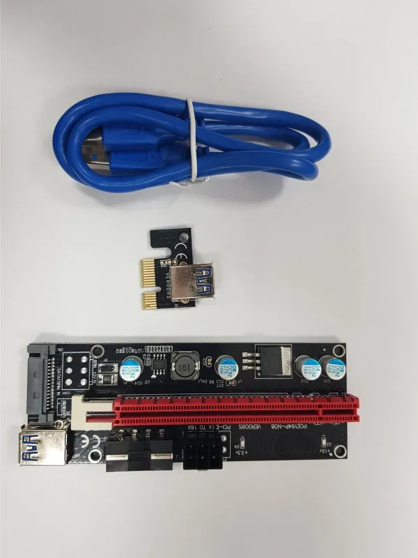 VER009S PCIe riser x1 na x16 sa USB 3.0 kablom, 60 cm