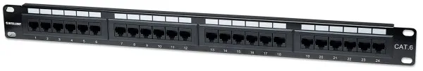 Intellinet 520959 Cat6 UTP patch panel 24 porta, 1U 19″