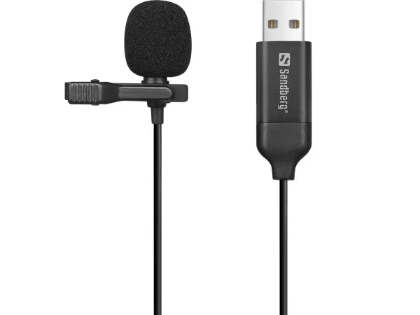 Sandberg Streamer USB Clip Microphone 126-40, lavalier mikrofon