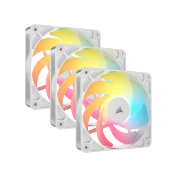 Corsair RS120-R ARGB komplet od 3 bela reverzna PWM ventilatora 120 mm