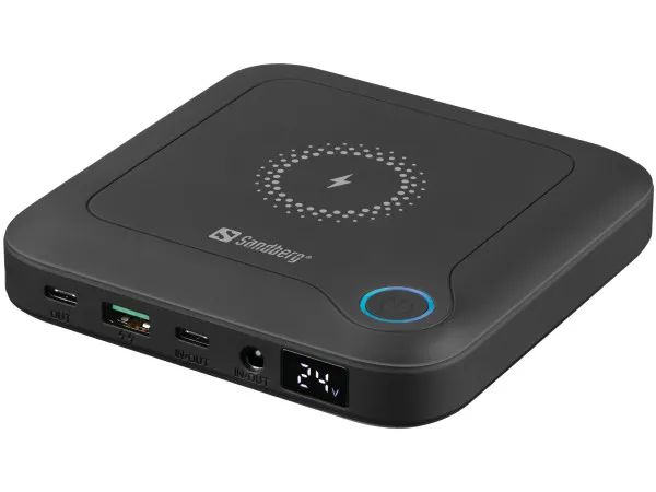 Sandberg All-in-1 Laptop Powerbank 24000 mAh sa bežičnim punjenjem
