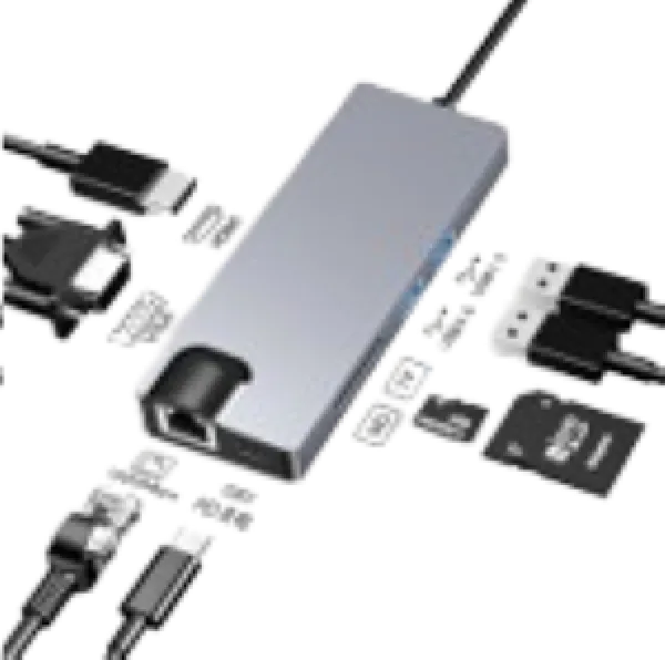 Stars Solutions USB-C adapter sa HDMI, VGA, LAN i čitačem SD kartica