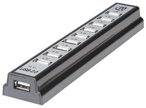 Manhattan 161572 USB 2.0 hub sa 10 portova