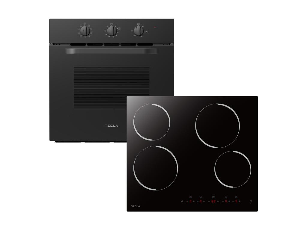 Ugradni set TESLA BO302MB+HV6401MB/65L/60cm/Mechanical control/keramicka ploca/59cm/crna