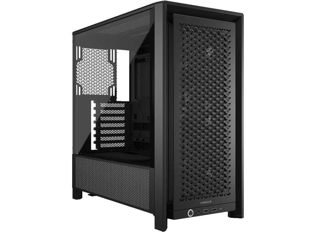 Kućište CORSAIR FRAME 4000D RS Mid-Tower, ATX, kaljeno staklo, 3 ventilatora, crno