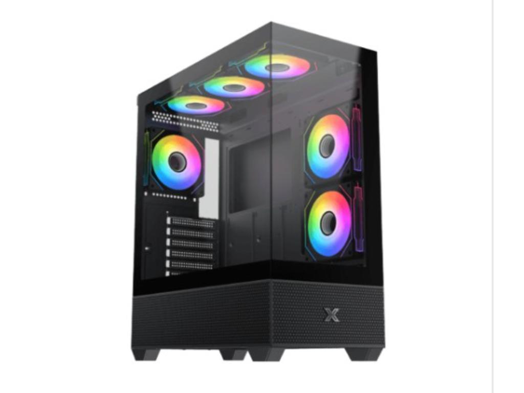 XIGMATEK Alphard E-ATX kućište sa 6 ARGB ventilatora, crno