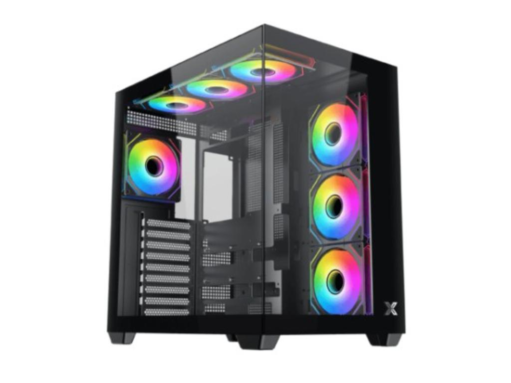 Xigmatek Aqua V Air H23A kućište, 7 ARGB ventilatora, crno
