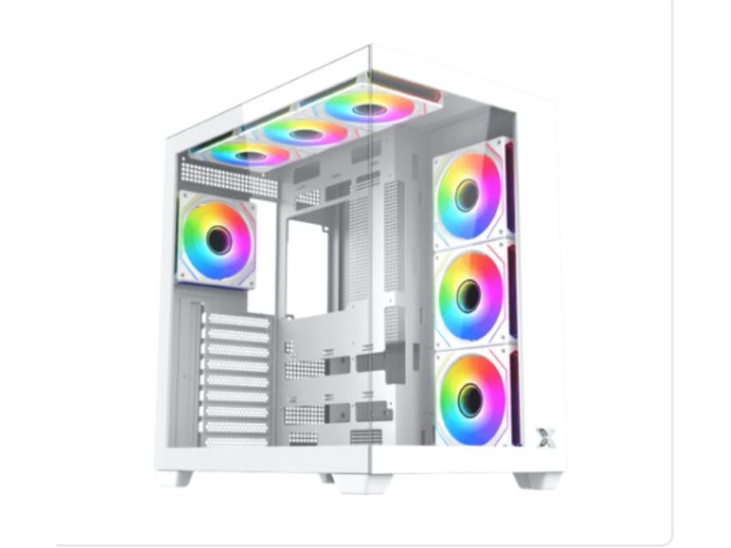 Xigmatek Aqua V Air Arctic belo ATX kućište sa 7 ARGB ventilatora