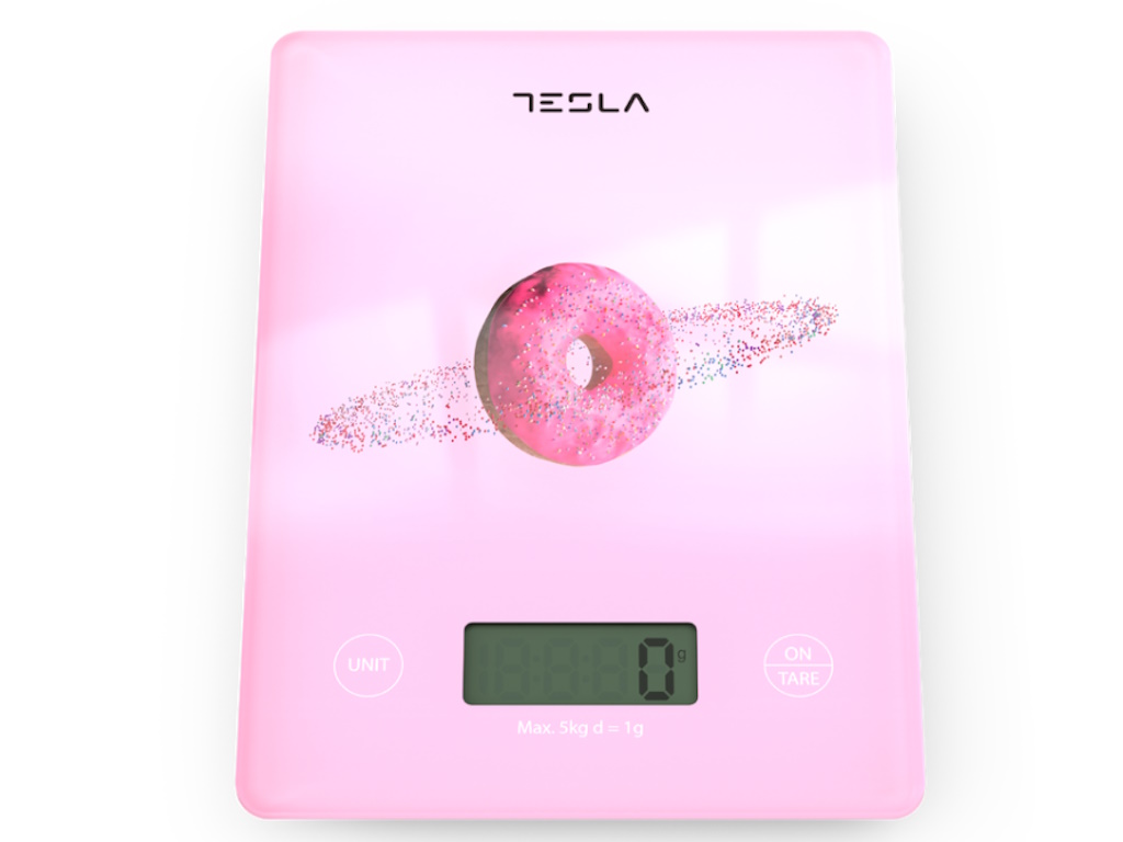 Tesla KS101P digitalna kuhinjska vaga, 5 kg, roze